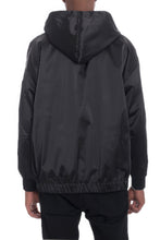 Load image into Gallery viewer, WEIV Satin Full Zip Hooded Windbreaker