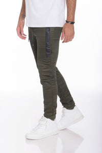 WEIV Men's Skinny Active Marble Jogger Pants