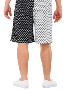 WEIV Men's Diamond Two Tone Print Shorts