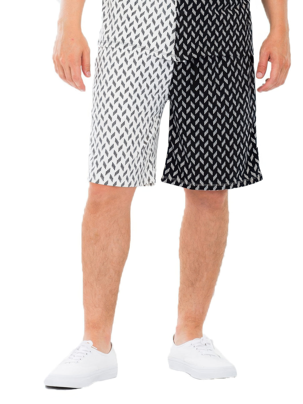 WEIV Men's Diamond Two Tone Print Shorts