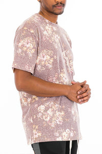 WEIV Heathered Floral Tshirt