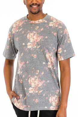 WEIV Heathered Floral Tshirt