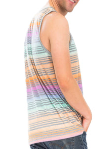 WEIV Pastel Striped Tank Top