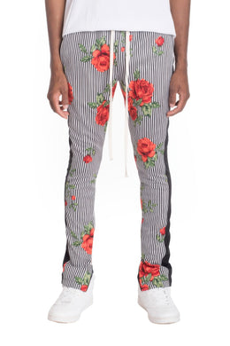 WEIV Flower Stripes Track Pants