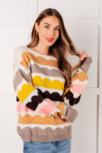 ONE ELEVEN NORTH Wave After Wave Striped Sweater
