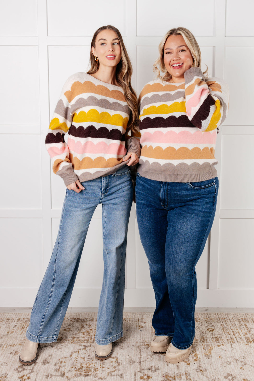 ONE ELEVEN NORTH Wave After Wave Striped Sweater