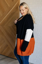 Load image into Gallery viewer, ONE ELEVEN NORTH Writer&#39;s Block Color Block Open Front Cardigan