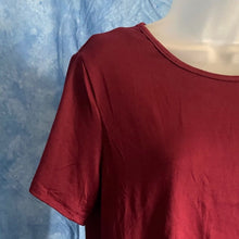 Load image into Gallery viewer, EKOUAER Burgundy Asymmetrical Top, Size M, 3A-124T007
