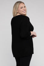 Load image into Gallery viewer, eesome Plus Size Crew Neck Knit Sweater