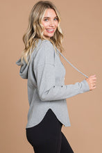 Load image into Gallery viewer, Culture Code Full Size Ribbed Zip Up Drawstring Hooded Jacket
