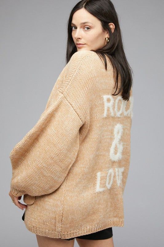 Davi & Dani KNIT LONG SLEEVE CARDIGAN