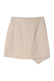 Lilou Hound tooth shirred wrap skirt