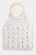 Load image into Gallery viewer, Braided Wooden Top Round Handle Bag