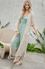 Load image into Gallery viewer, SOLID LONG CARDIGAN WITH FRINGE