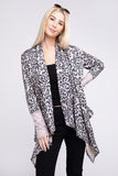 Nuvi Apparel Leopard Print Open Front Cardigan