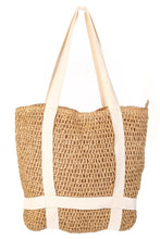 Load image into Gallery viewer, Straw Braided Hat Carrier Tote Bag