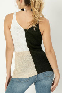 Nuvi Apparel Color blocked cami top