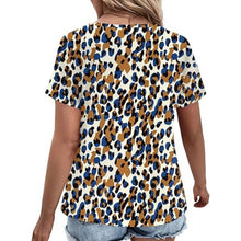 Load image into Gallery viewer, V Neck Tshirts Short Sleeve  Floral/Pattern Top, SIZE XL, 1KK-165T002