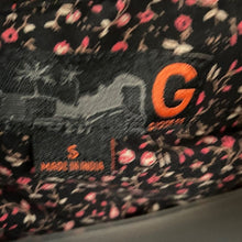 Load image into Gallery viewer, G by Guess Women's Black Floral Button-Up Shirt, Small, 2H-125T013