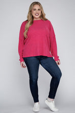 Load image into Gallery viewer, ZENANA Plus Ribbed Brushed Melange Hacci Sweater