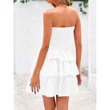 Load image into Gallery viewer, Strapless Boho Solid Color Tube Mini Dress, LARGE, 8F-146D010