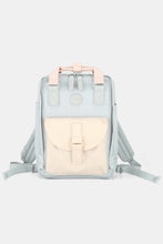 Load image into Gallery viewer, Himawari Contrast Waterproof Canvas Backpack Bag with Round Label