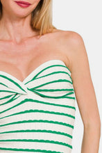 Load image into Gallery viewer, Zenana Twisted Sweetheart Neck Striped Tube Top
