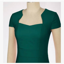 Load image into Gallery viewer, Grace Karin V Neck Cap SleevedKne Length Midi Dress, SMALL, 6F-142D007