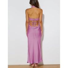 Load image into Gallery viewer, Phicia Sexy Satin Halter Neck Backless Maxi Dress, 2N-140D003