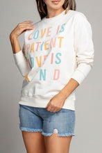 Load image into Gallery viewer, Lotus Fashion Collection Love Is Patient Love Is Kind Sweatshirts