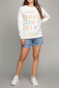 Lotus Fashion Collection Love Is Patient Love Is Kind Sweatshirts