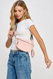 Fame PU Leather Weave Textured Crossbody Bag with Coin Purse