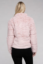 Load image into Gallery viewer, Ambiance Apparel Fluffy Zip-Up Sweater Jacket