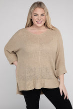 Load image into Gallery viewer, eesome Plus Size Crew Neck Knit Sweater