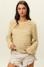 Load image into Gallery viewer, BiBi Round Neck Openwork Knit Cover Up