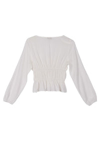 Lilou LS sheer lace top