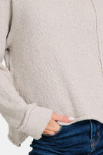Load image into Gallery viewer, Zenana Asymmetric Hem Drop Shoulder Sweater