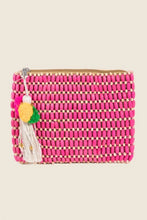 Load image into Gallery viewer,  Wooden Pink Beaded Rectangle Bag
