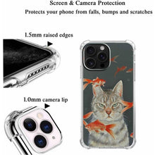 Load image into Gallery viewer, iPhone 16 Pro Max Cool Cat Design,Cute Cat and Goldfish Case, 20H-167PH005