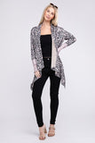 Nuvi Apparel Leopard Print Open Front Cardigan