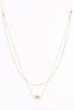 Lilou 2 layers oval pendant necklace