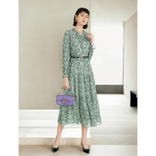 Load image into Gallery viewer, Women's Vintage Floral Print Long Sleeve Dress, XL, 3M-130D003