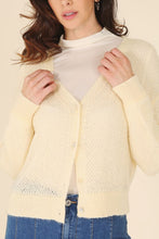 Load image into Gallery viewer, Lilou Wool blended sheer cardigan