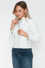 Load image into Gallery viewer, Snobbish PU Leather Zip Up Jacket with Pockets