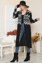 Load image into Gallery viewer, Orange Farm Clothing Mixed Media Maxi Cardigan