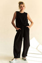 Load image into Gallery viewer, Davi &amp; Dani Drawstring Hem Round Neck Tank and Pants Set