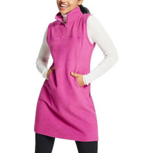 Load image into Gallery viewer, Long Tunic Quarter Zip Sleeveless Pullover Thermal Dress, XXL, 10K-194D007