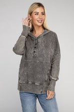 Load image into Gallery viewer, ZENANA French Terry Acid Wash Kangaroo Pocket Hoodie