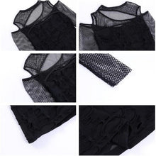 Load image into Gallery viewer, Gothic Fishnet Patchwork Ripped Top, Small, 22F-199T007