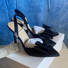 Load image into Gallery viewer, Elegant High Heel Open Toe Bow Shoe, sz 8.5, SL4-1311S002